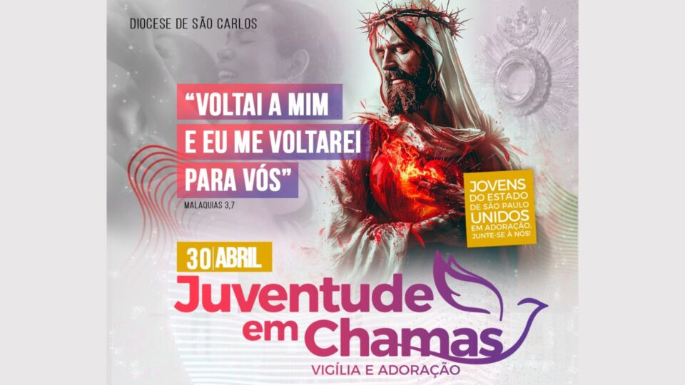 Vigília Juventude em Chamas será nesta terça-feira (30) em São Carlos