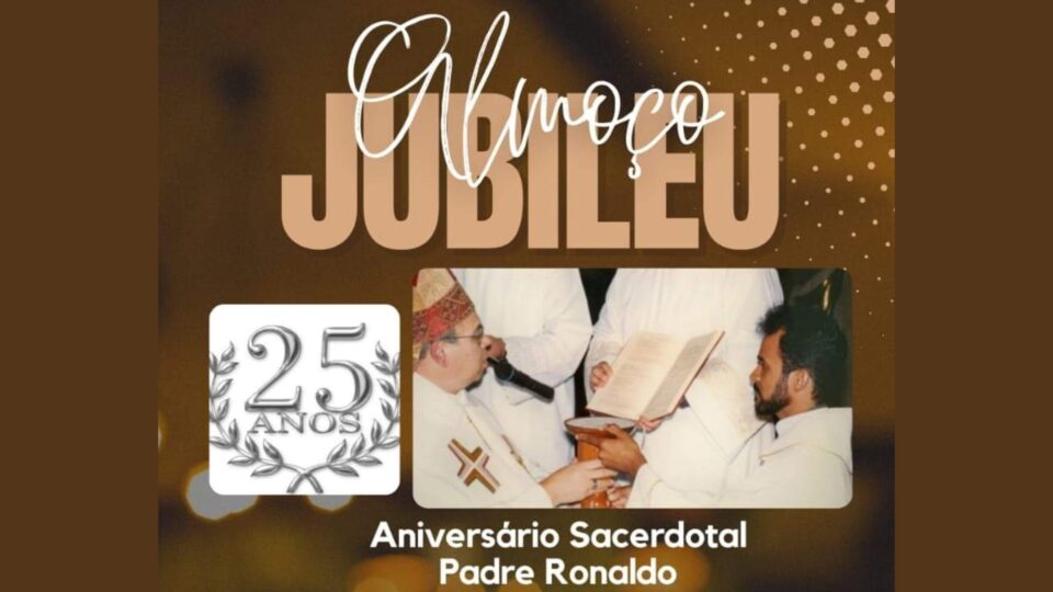 Almoço em comemoração ao jubileu sacerdotal do Pe. Ronaldo