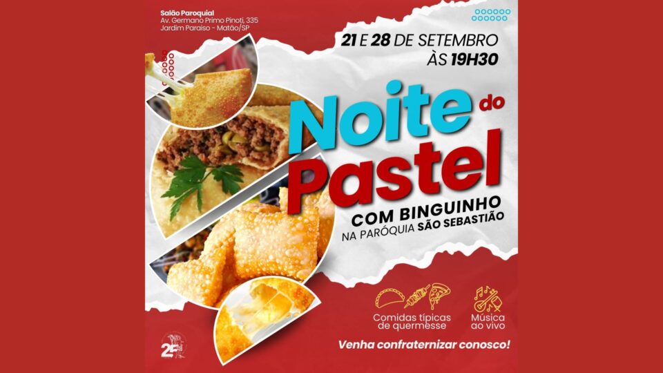 Noite do Pastel com binguinho na Paróquia São Sebastião em Matão