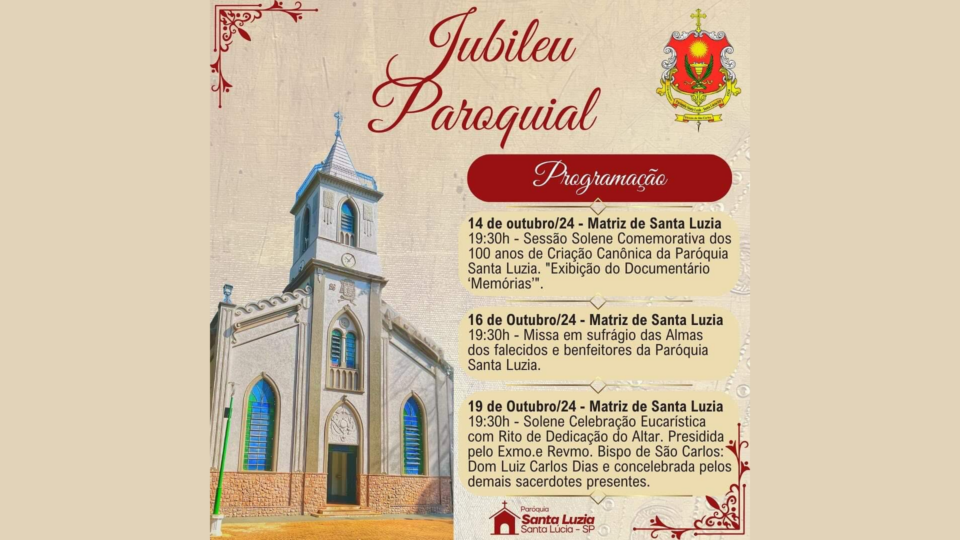 Paróquia Santa Luzia celebra 100 anos de criação canônica