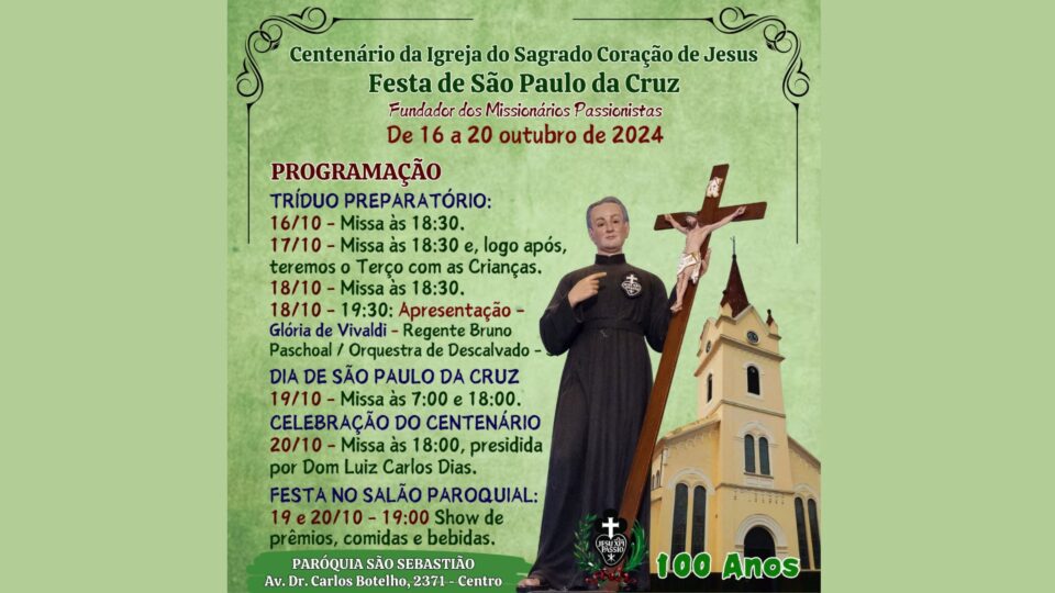 Centenário de Inauguração da Igreja Sagrado Coração de Jesus